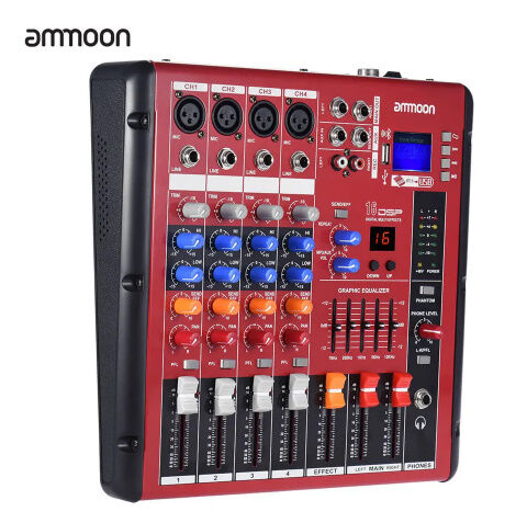 家庭用カラオケシステム Acogedor 4チャンネルオーディオミキサ デジタルブルートゥース4チャンネルマイクラインオーディオミキサー