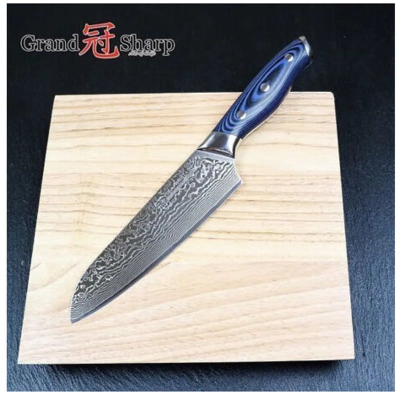 Grandsharp 3ピースダマスカスナイフセット67層日本ダマスカス