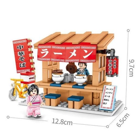 レゴ互換 たこ焼き屋台ラーメン 屋台など4個セット LEGO互換品 クリスマス プレゼント おもちゃ ホビー