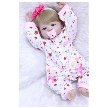 リボーンドール かわいい 赤ちゃん人形 プリンセスガール フルボディ柔らかいシリコーン 約22インチ 約55センチ