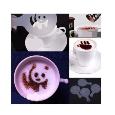 簡単 ファンシー コーヒーツール 16種類 カプチーノ コーヒー ラテ ホットチョコレート ホームカフェ