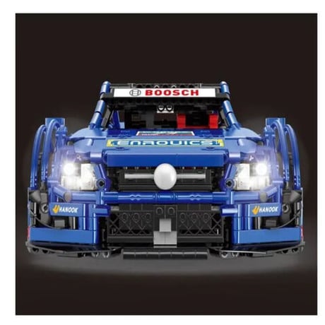 まるでラジコンレゴ レゴテクニック 互換 ブルーレーシングカー モーター＆ライトキットセット おもちゃ ホビー