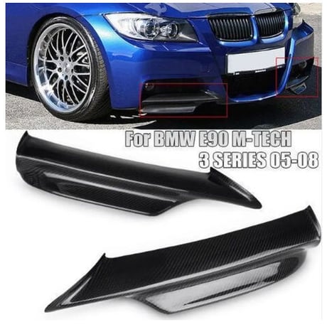 BMW E90 E91 Mスポーツ 前期 フロント バンパー フォグ 下 スポイラー カーボン柄 左右セット カーパーツ