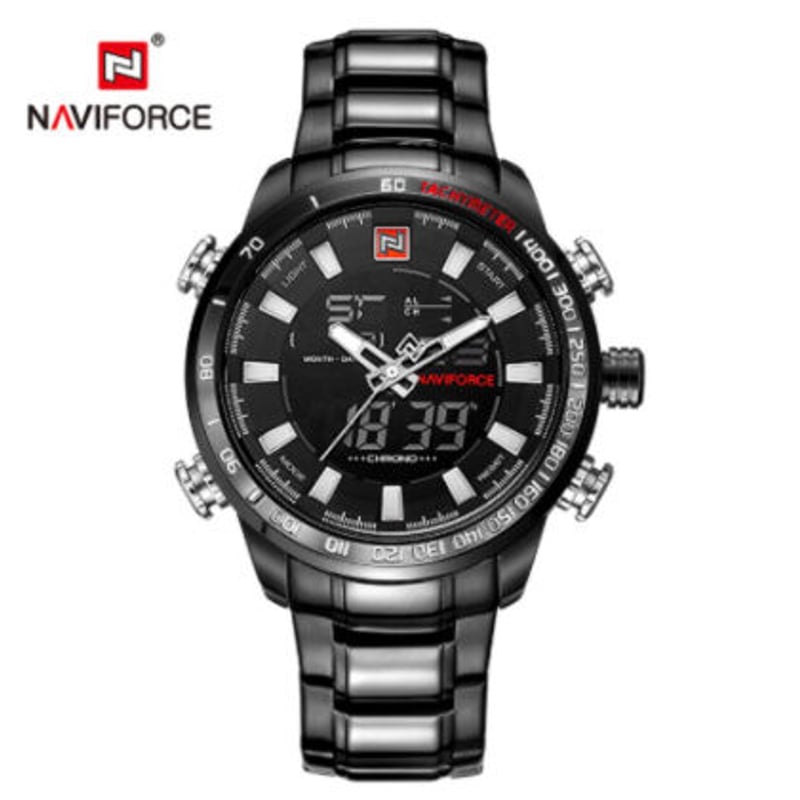 NAVIFORCE 海外高級ブランド 多機能 アラーム クロノグラフ 防水 発光 