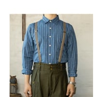 オールドファッション 1930年代風 ストライプシャツ [2色展開]
