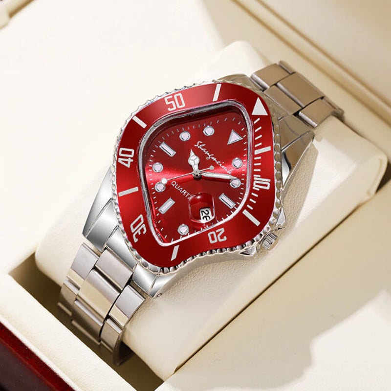 4色展開】歪んだ腕時計 おしゃれ ユニークデザイン カジュアル 目立つ