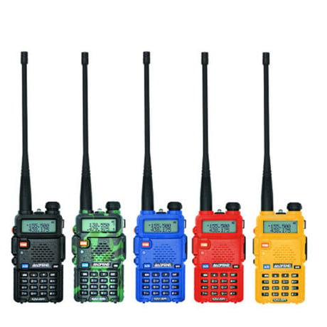 BAOFENG トランシーバー 二台セット ポータブル イヤホンマイク アンテナ 電池 充電器 アダプター ベルトクリップ付き 高性能 災害用にも サバゲー 大人気 おすすめ 迷彩 選べる5色