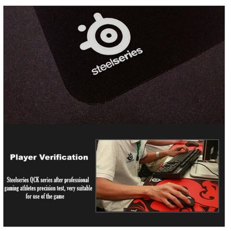 ゲーミングマウスパッド Steelseries マウスパッド 小型 250×210mm Qck プロゲーマー ゲーム用 シンプル 小さい 黒 おしゃれ 人気 おすすめ 高性能 快適 厚さ2mm