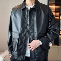 【2色展開】 メンズ PUレザー ジャケット 秋 冬 大きいサイズもあり 韓国風 ストリートファッション