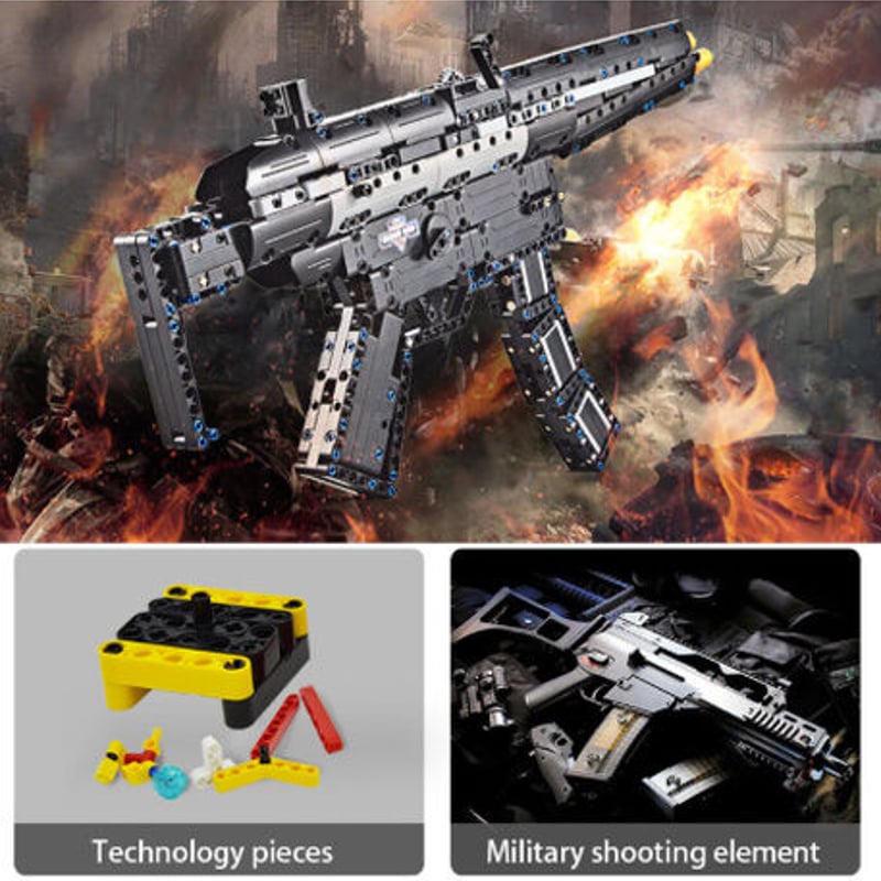 レゴ互換 銃 H&K MP5 短機関銃 サブマシンガン 弾が飛び出す
