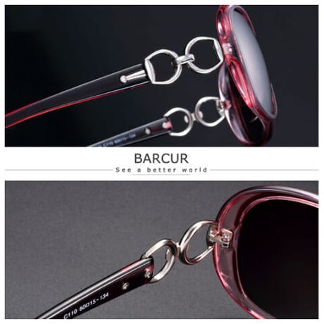 【個性的で可愛いデザイン】 BARCUR サングラス レディース デザイナー 偏光レンズ UV400 ポラロイド 高級 旅行 ドライブ 運転 ビーチ ファッション 海外トップブランド 【選べる3色】