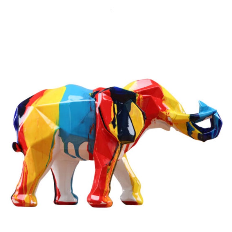 オブジェ】 置物 北欧インテリア 象 アート カラフル おしゃれ