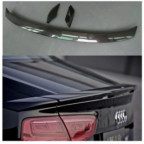 カーボン素材 アウディ AUDI A8 トランクスポイラー エアロ ウイング 2010-2014