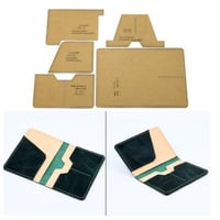 レザークラフト diy クラフト紙  パスホルダー カードケース テンプレート