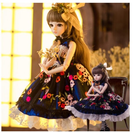 球体関節人形 メイク済 BJD コスプレ 本体＋服＋靴＋眼球＋ウィッグ 1/3 女の子 美少女 ハンドメイド 60cm