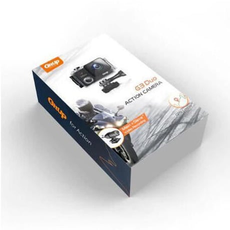 スポーツアクションカメラ【GITUP G3 DUO PRO PACKING】 2160p 128GB 2インチのタッチスクリーン 1200mAh 170°広角レンズ バッテリー容量