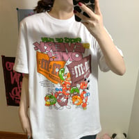 春 夏 ラウンドネック 半袖 ファッション M&M キュート Tシャツ