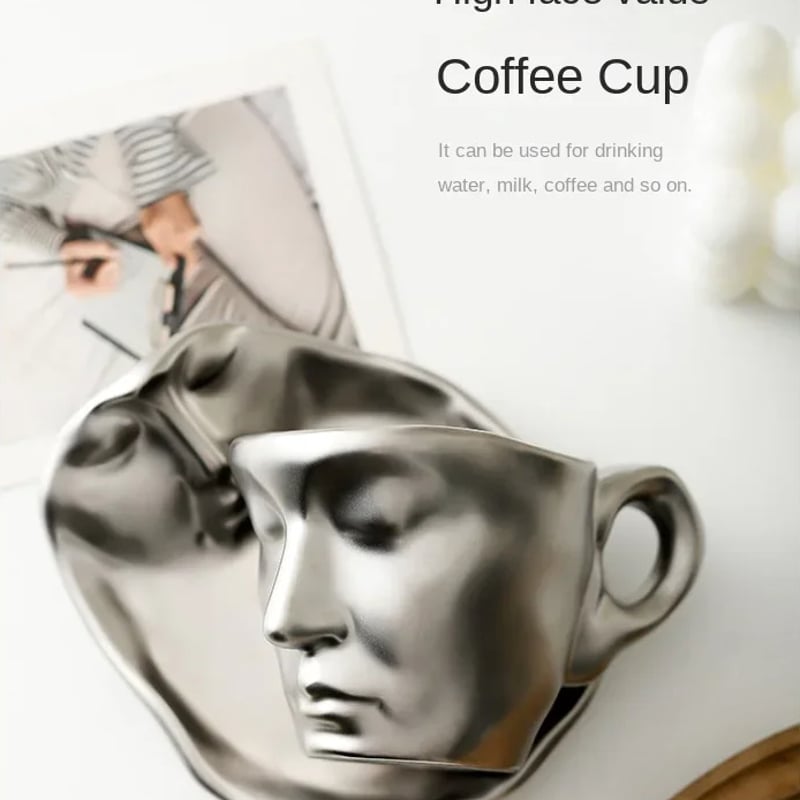 3色展開】 北欧風 コーヒーカップ 人型デザイン セラミック モダン