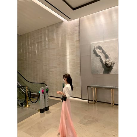 【3色展開】ロングスカート シック フレンチスイート 無地ハイウエスト A字デザイン裏地付 膝上 レディース カジュアル 大人 可愛い 甘々 デート 体系隠し 下半身隠し 韓国ファッション