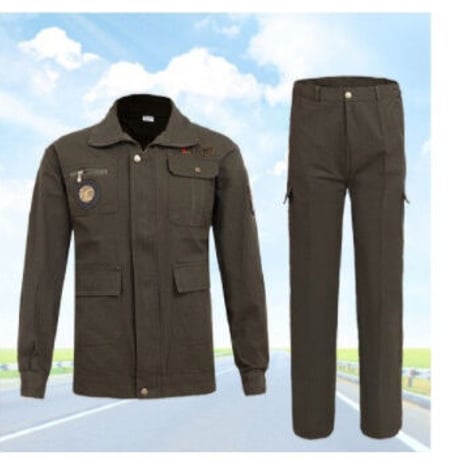 メンズ  耐摩耗性  長袖ジャケット + パンツ ワーキング 作業服 セット