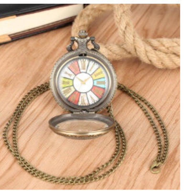 ローマ数字 カラフル ダイヤル 懐中時計 | World Planet Market