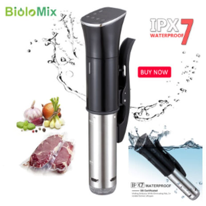 BioloMix 低温調理器 40cm デジタル温度制御 Biolomix 低温調理器 スロークッカー 1500W 100-130V 低温調理 真空調理