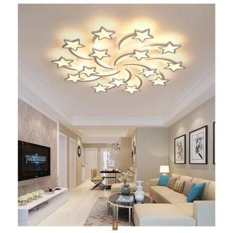 LED シャンデリア 星デザイン 8heads 天井照明 子供部屋 リビングルーム ベッドルーム オシャレ インテリア