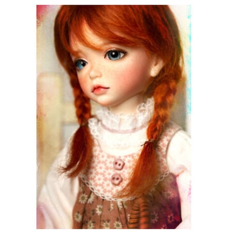 カスタムドール BJD 本体+眼球+メイクアップ済 球体関節人形 女の子 そばかす 幼SDサイズ 1/6 ノーマルスキン
