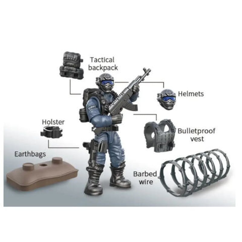 特殊部隊セット レゴ互換 1:36 スワット 警察 ミニフィギュア ブロックセット