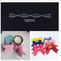 レザークラフト ハンドメイド  キーリング  蝶々結び 縫製 アクリル テンプレート
