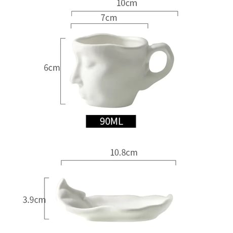 【3色展開】 北欧風 コーヒーカップ 人型デザイン セラミック モダンアート お茶会 ホームカフェ 飲食店 喫茶店 カフェ マグカップ ティーカップ