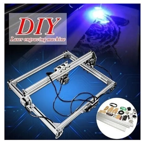 3000メガワットブルーCNCレーザー彫刻機 2軸DC 12ボルトDIY デスクトップ木材ルータ/カッター/プリンタ+レーザーゴーグル