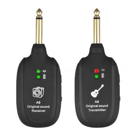 レシーバ 内蔵 充電式 UHF ギター ワイヤレス システム トランス ミッタ