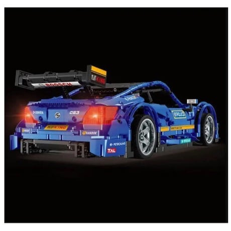 まるでラジコンレゴ レゴテクニック 互換 ブルーレーシングカー モーター＆ライトキットセット おもちゃ ホビー