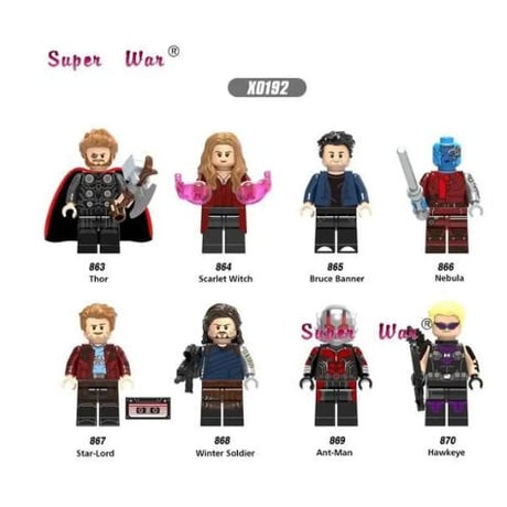 LEGO風 レゴ互換 アベンジャーズ 8体セット 10パターンから選択可能 アメコミ マーベル