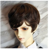 BJD ウィッグ ショートヘア 人形用 球体関節人形 カスタムドール ドールウィッグ DD SD YOSD MSD 1/3 1/4 1/6 ブラウン ワインレッド 鮮やか 選べる3サイズと2色