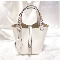 デザイン キュート スタイル バケットバッグ  White