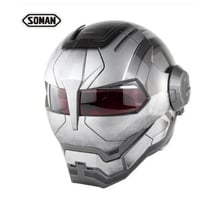 フルフェイス アイアンマンタイプ ウォーマシン ヘルメット グレーカラー 2デザイン アメコミ ユニークデザイン