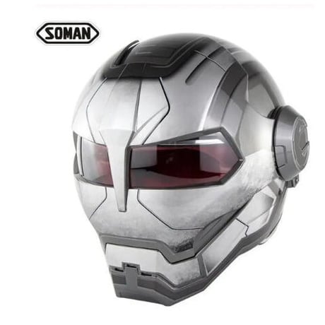 フルフェイス アイアンマンタイプ ウォーマシン ヘルメット グレーカラー 2デザイン アメコミ ユニークデザイン