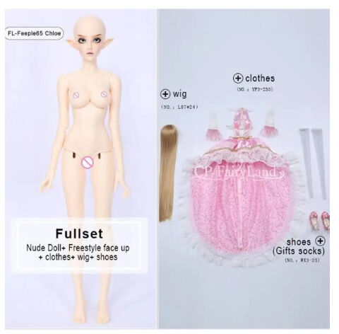 エルフ 妖精 1/3 ラバーボディー BJD 高品質 62.5 cm 球体関節人形