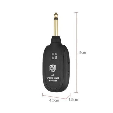 レシーバ 内蔵 充電式 UHF ギター ワイヤレス システム トランス ミッタ