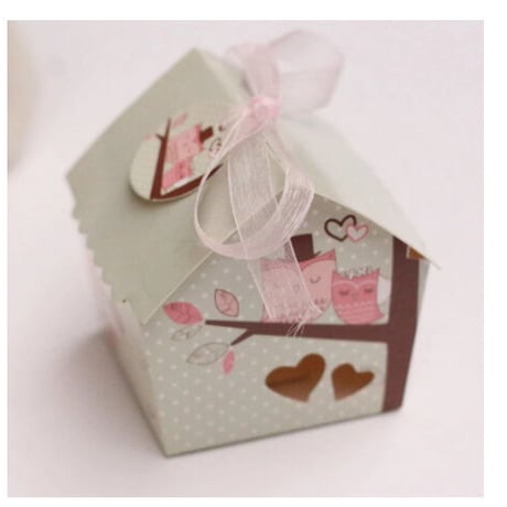 ギフトボックス 20個セット 家型 紙箱 リボン付 バレンタイン お誕生日会 結婚式 おしゃれ かわいい 販促 ラッピング プレゼント