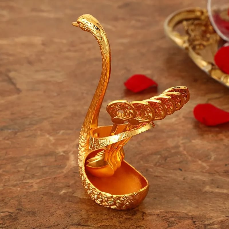 2色展開】白鳥 スプーン ベースホルダーセット カトラリー コーヒー