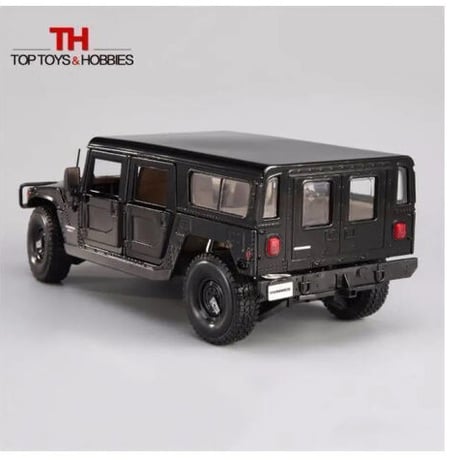1/18 ハマー H1 ジープ ダイキャストカー 黒 ブラック 人気 ミニカー 趣味 ガレージ コレクション ディスプレイ ホビー