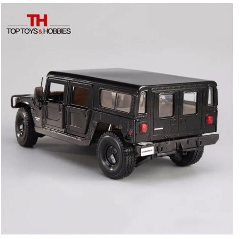 HUMMER H1 ミニカー 1/18 ブラック 1/18 ハマー H1 ジープ ダイキャストカー 黒 ブラック 人気 ミニカー