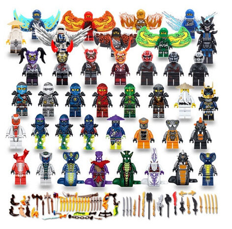 レゴ互換 ニンジャゴー ミニフィグ 40体 武器セット ブロックセット