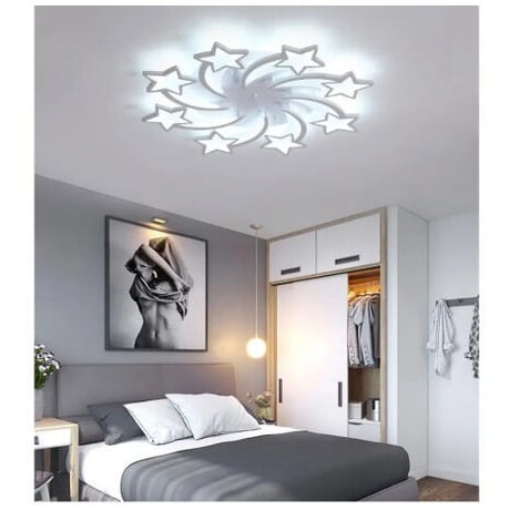 LED シャンデリア 星デザイン 8heads 天井照明 子供部屋 リビングルーム ベッドルーム オシャレ インテリア