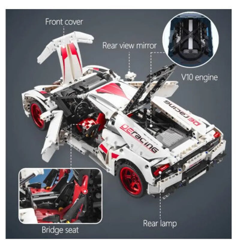 【専用】レゴ互換　スポーツカー　　ラジコン　1280PCS レゴ互換 ラジコン仕様 ランボルギーニ ウラカン RCカー 1696