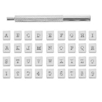 レザークラフト 刻印 ポンチ アルファベット 数字 スタンプ 36個セット