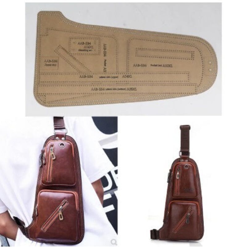 レザークラフト ボディバッグ クラフト紙 diy 自作 デザイン